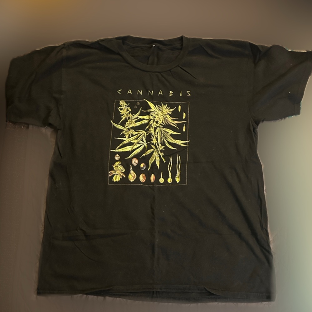 Black Graphic flower T-Shirt